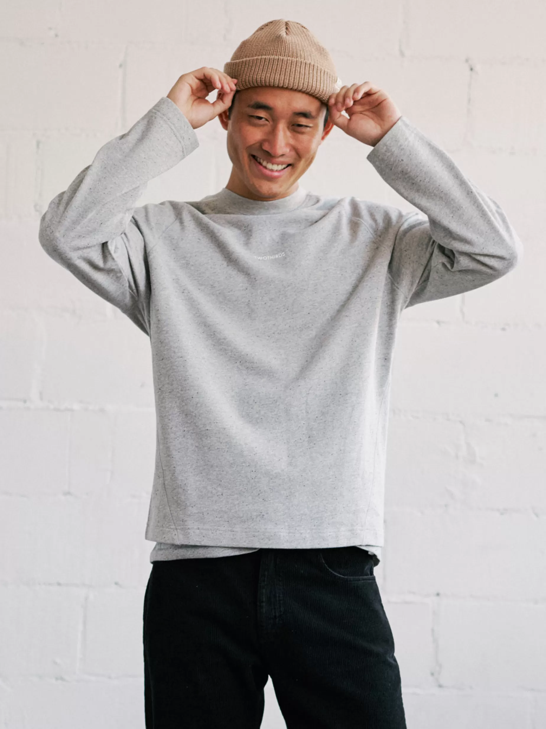 Sweatshirts*TWOTHIRDS Agattu Graumelierte Schwarze Neps