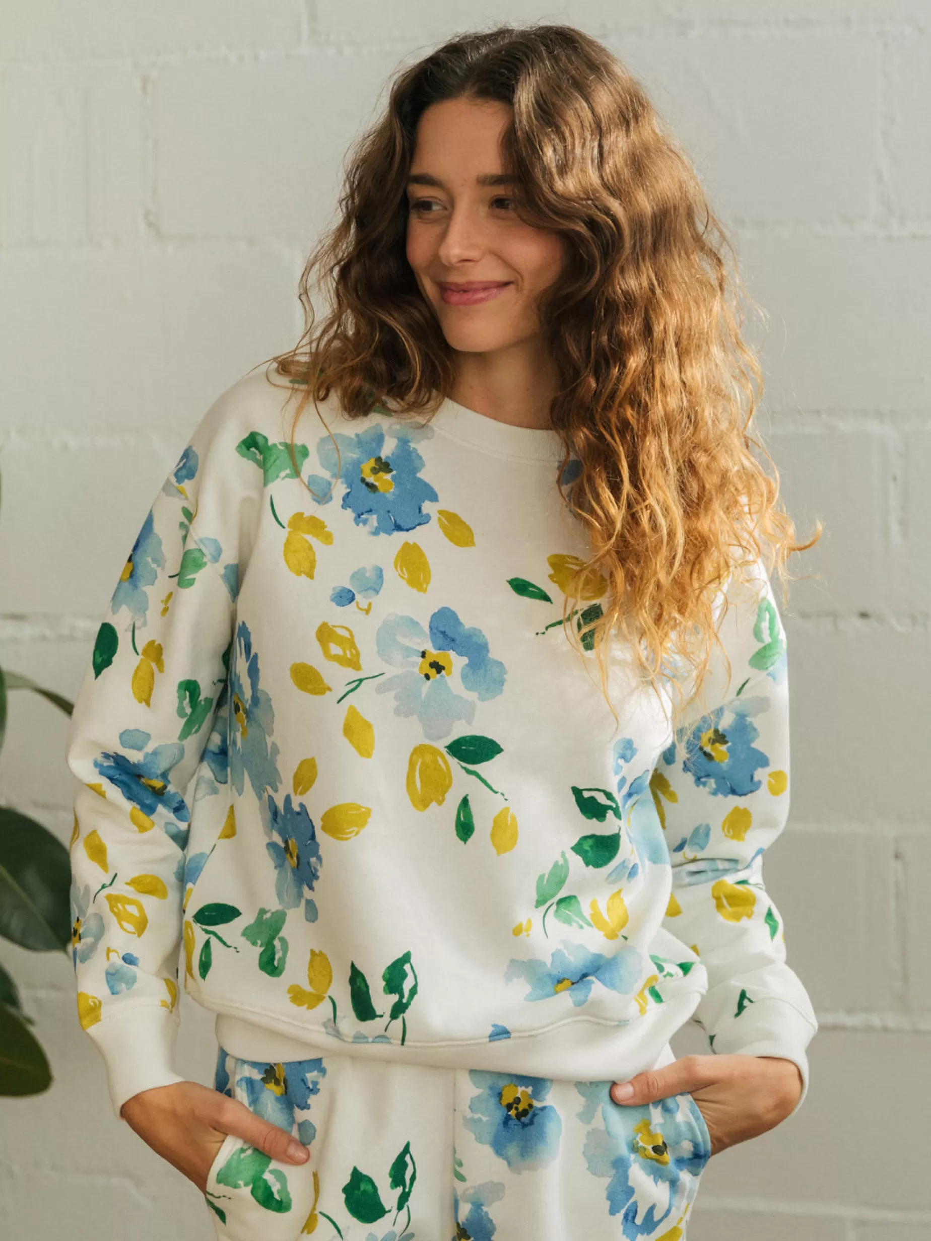 Sweatshirts*TWOTHIRDS Filfla Blumenaquarell