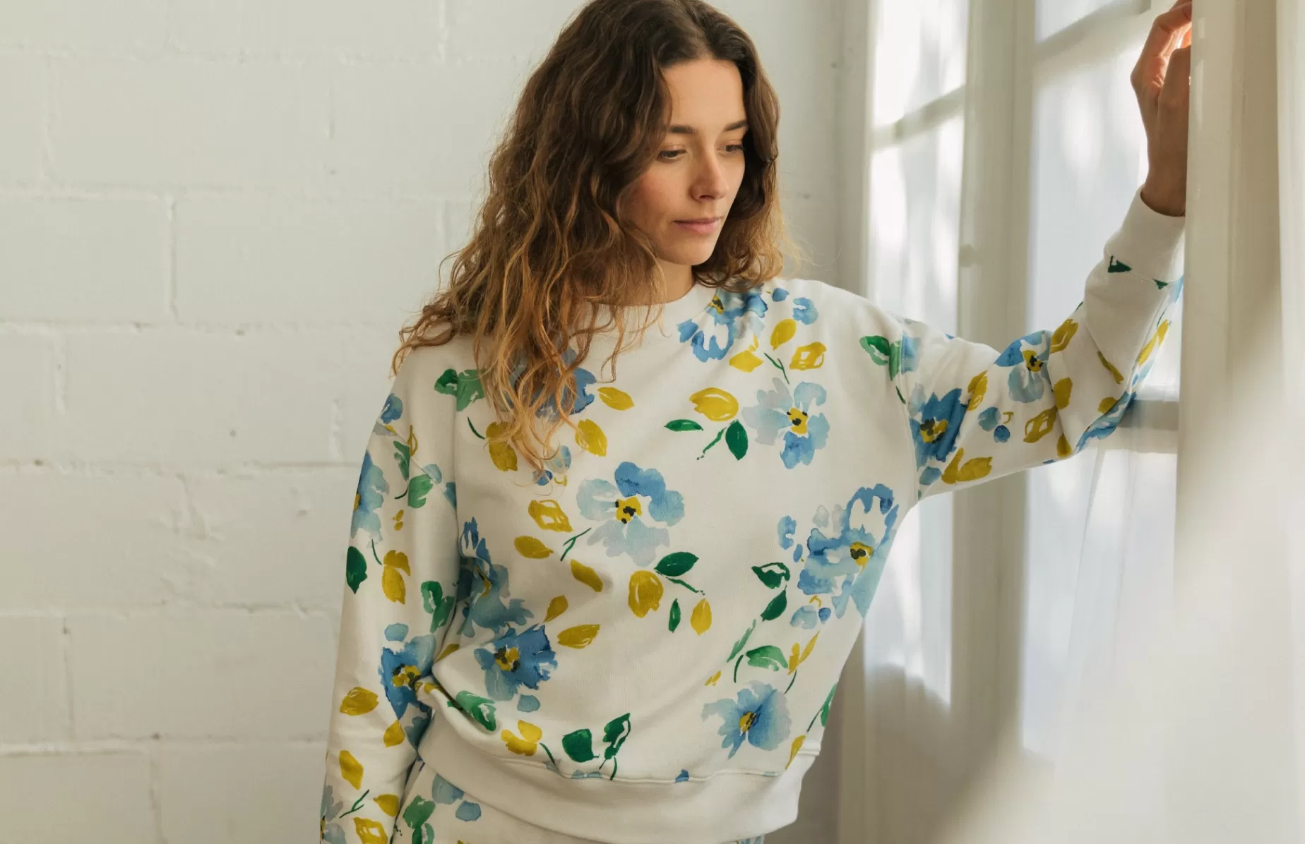 Sweatshirts*TWOTHIRDS Filfla Blumenaquarell