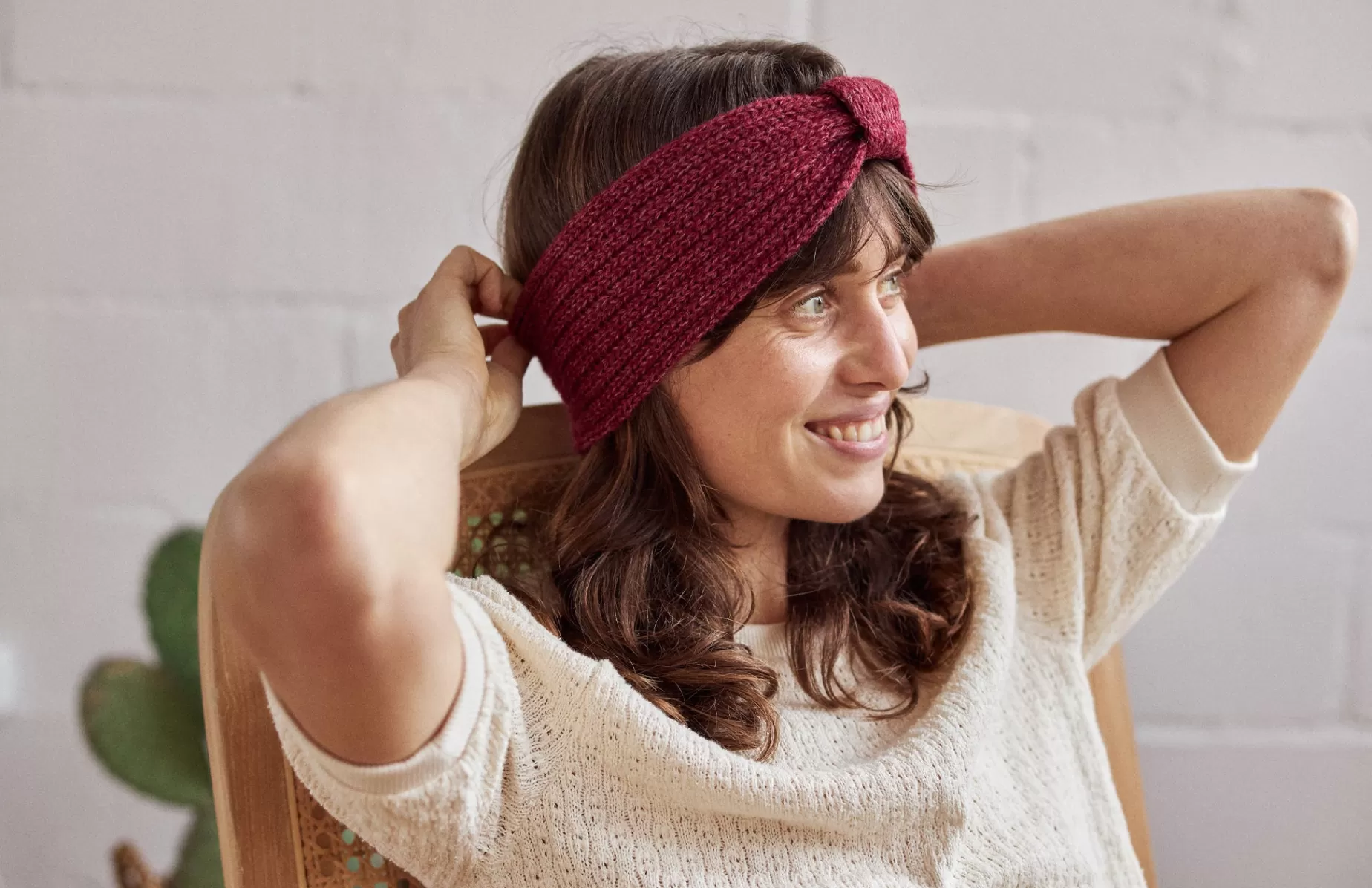 Kopfbedeckung*TWOTHIRDS Gestricktes Stirnband Rosa