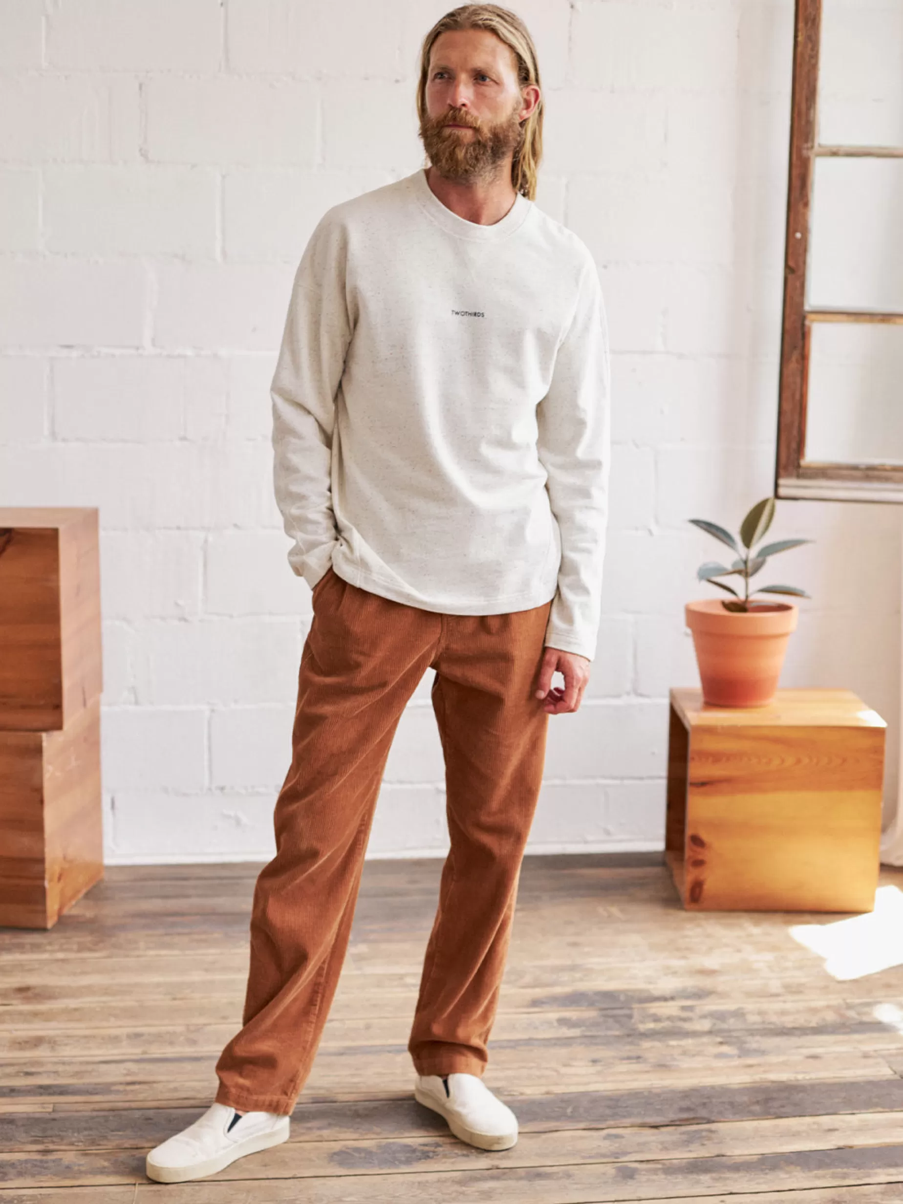 Sweatshirts*TWOTHIRDS Gravina Ecru-Mehrfarben-Neps