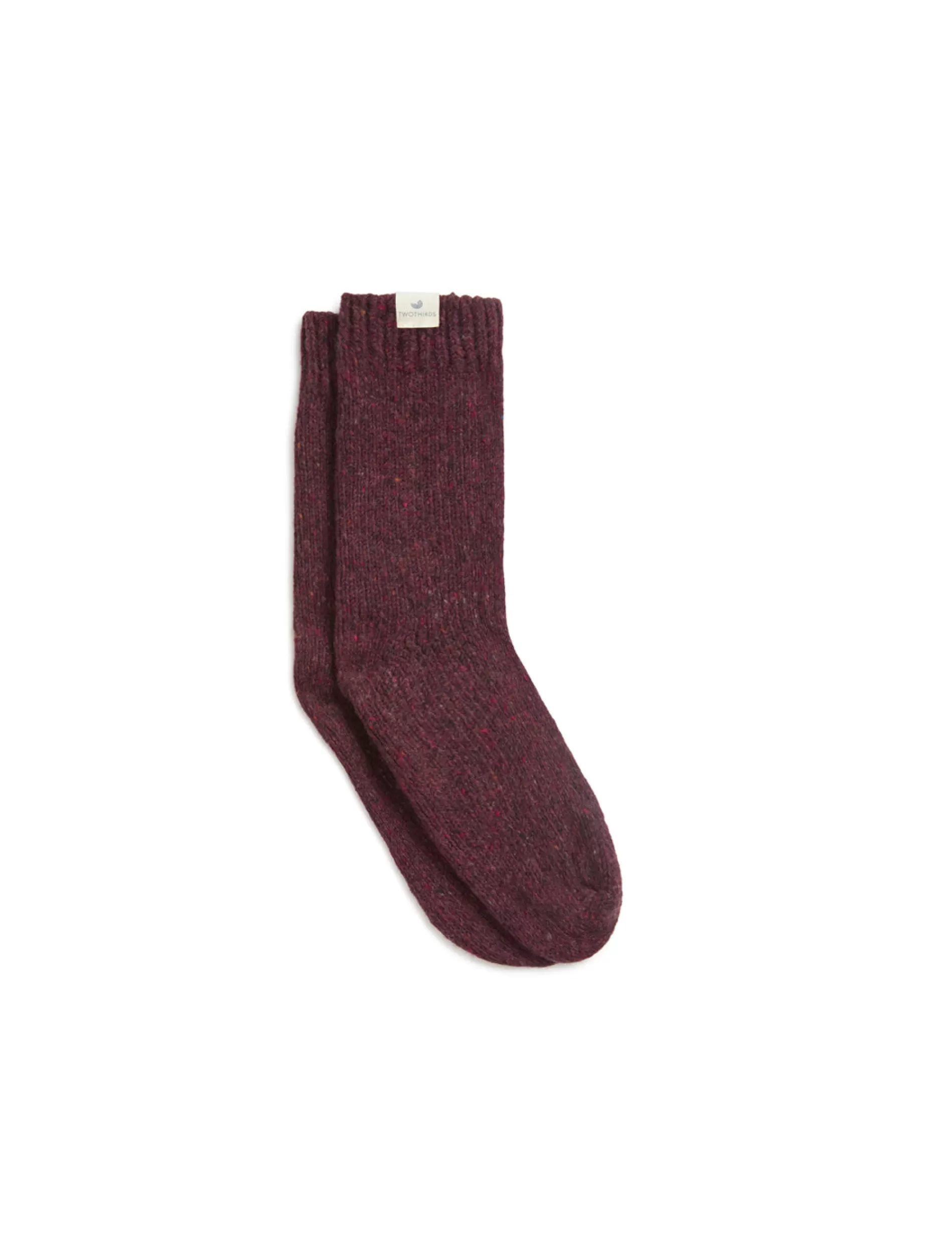 Socken*TWOTHIRDS Grindall Burgunder Neps