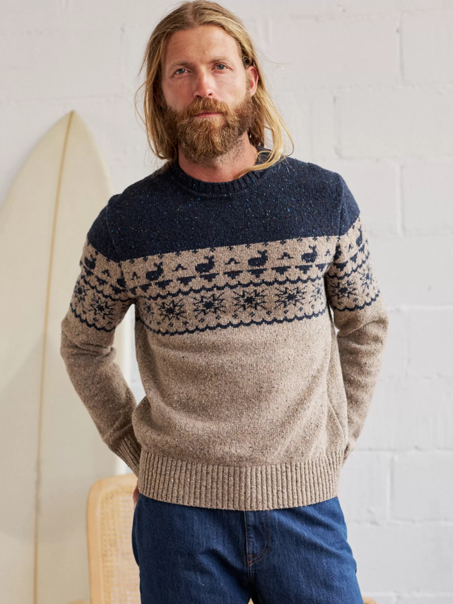 Strick*TWOTHIRDS Iriomote Zweifarbiger Jacquard