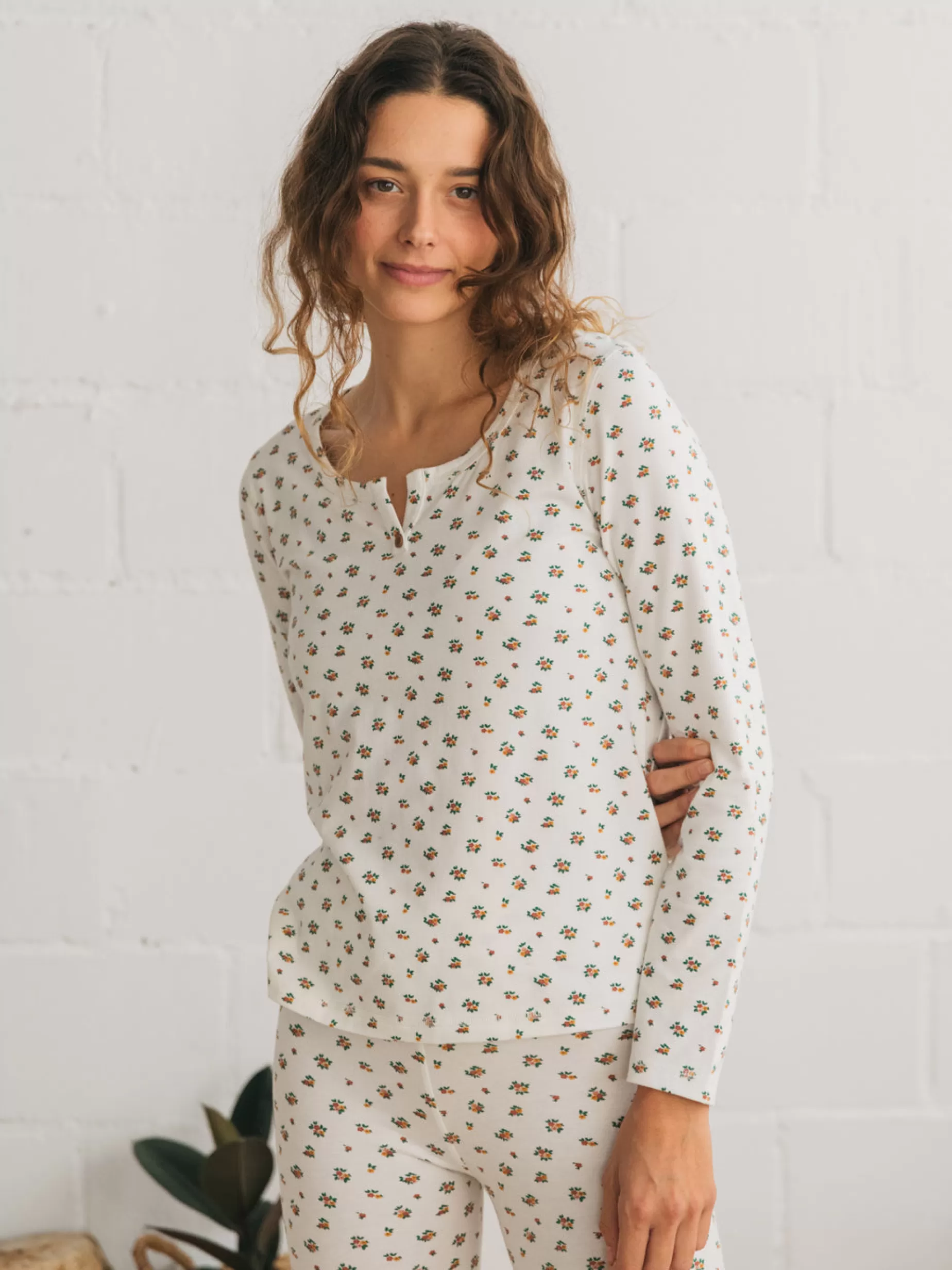 Loungewear*TWOTHIRDS Kassari Ecru-Blumenmuster