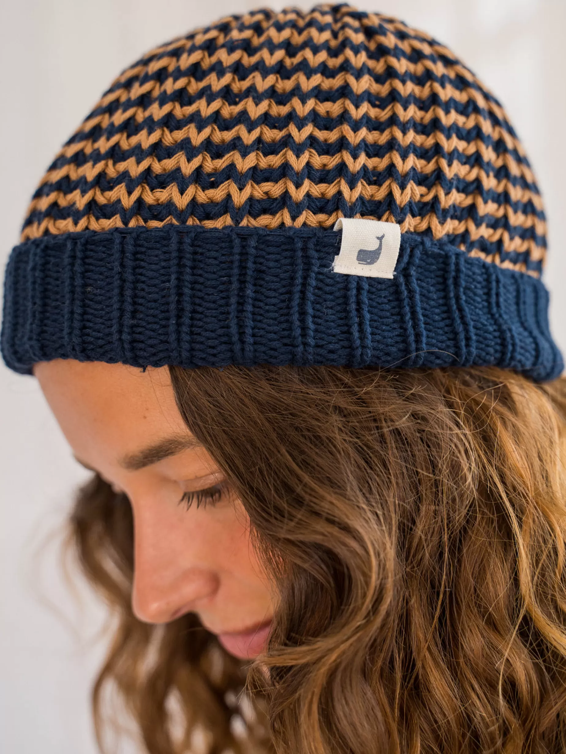 Kopfbedeckung*TWOTHIRDS Katiu Beanie Zweifarbiges Marineblau