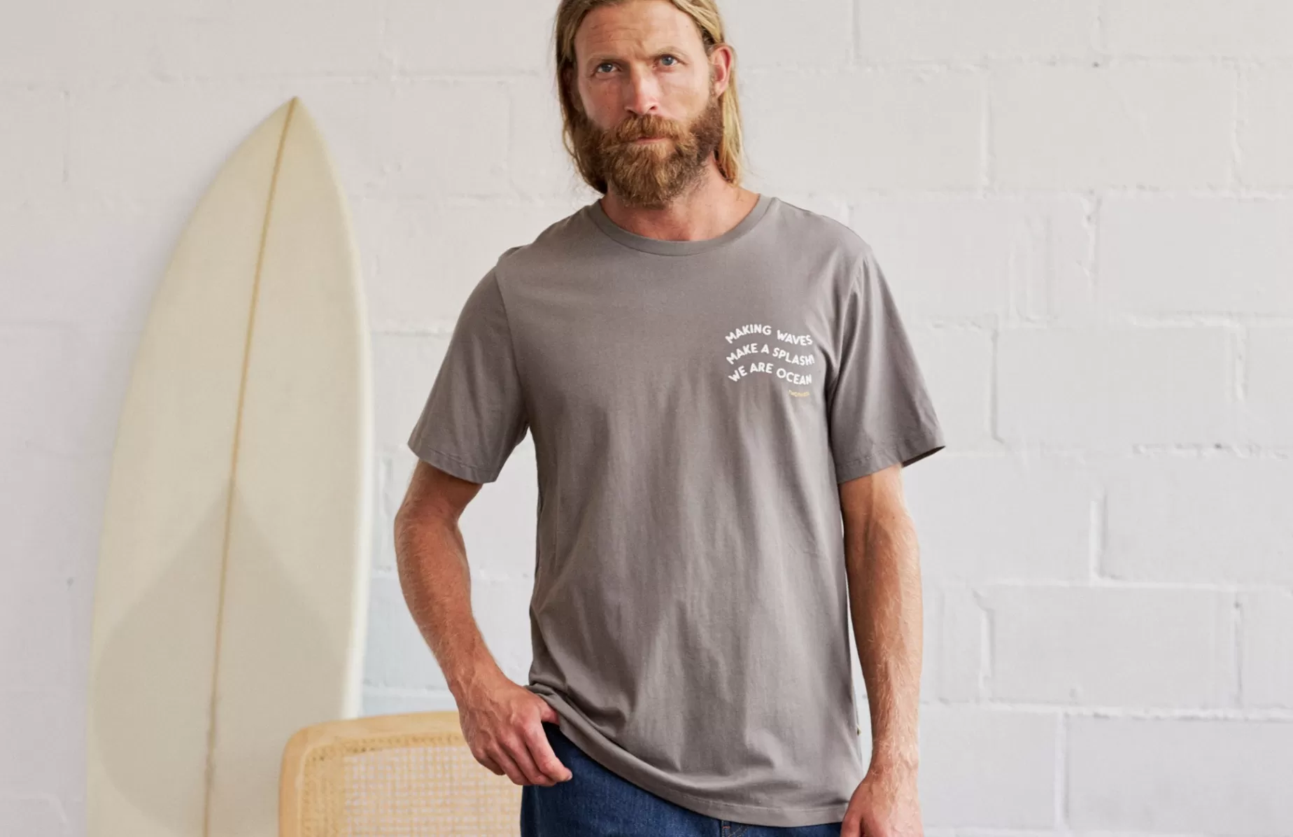 T-Shirts*TWOTHIRDS Kirui Rotgussgrau