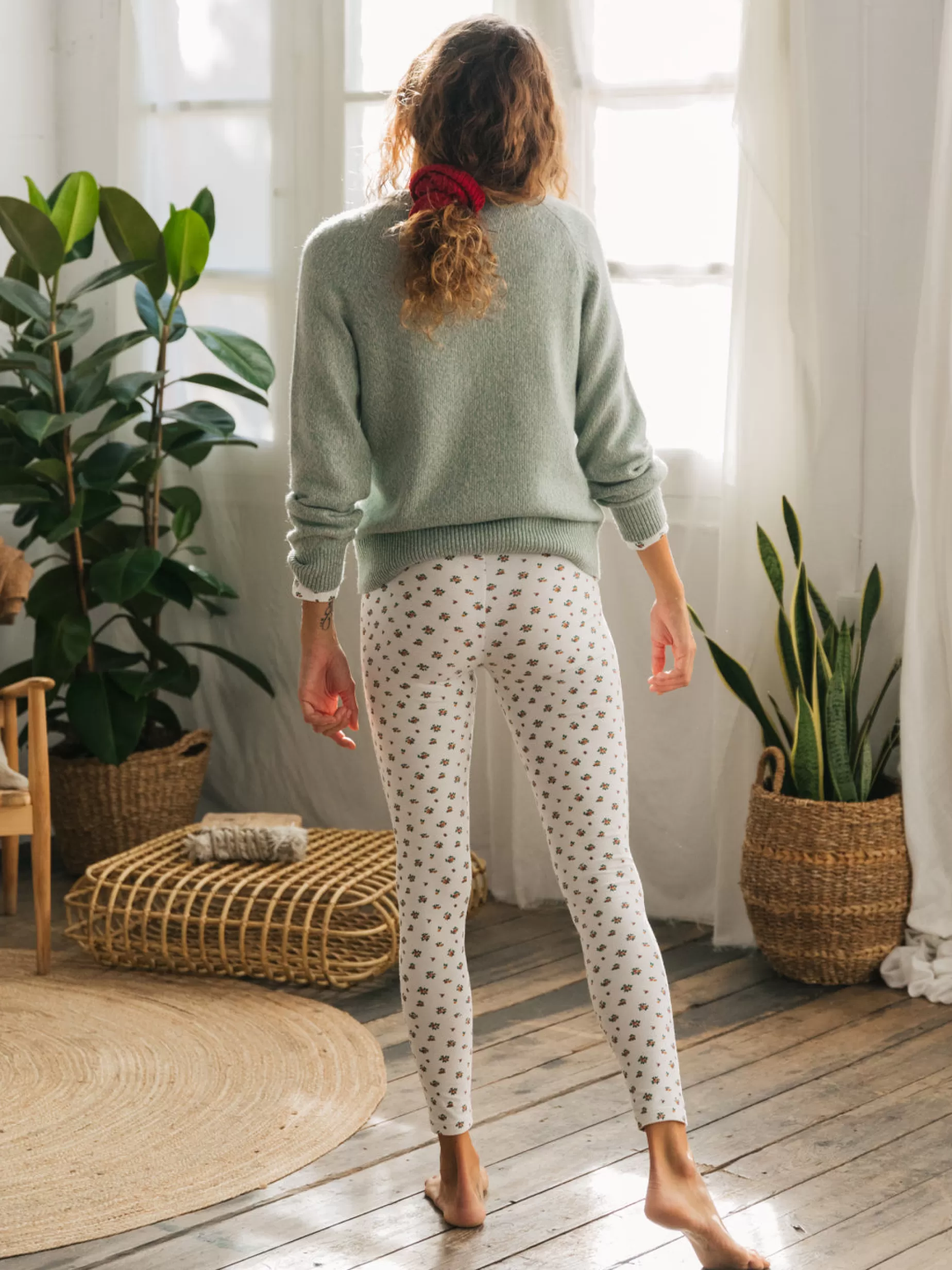 Loungewear*TWOTHIRDS Lauley Ecru-Blumenmuster