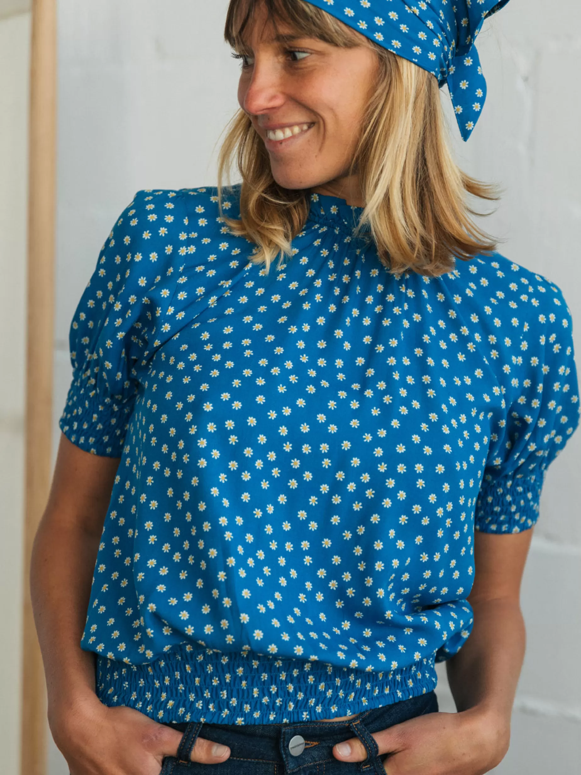 Hemden*TWOTHIRDS Likoma Blaue Ganseblumchen