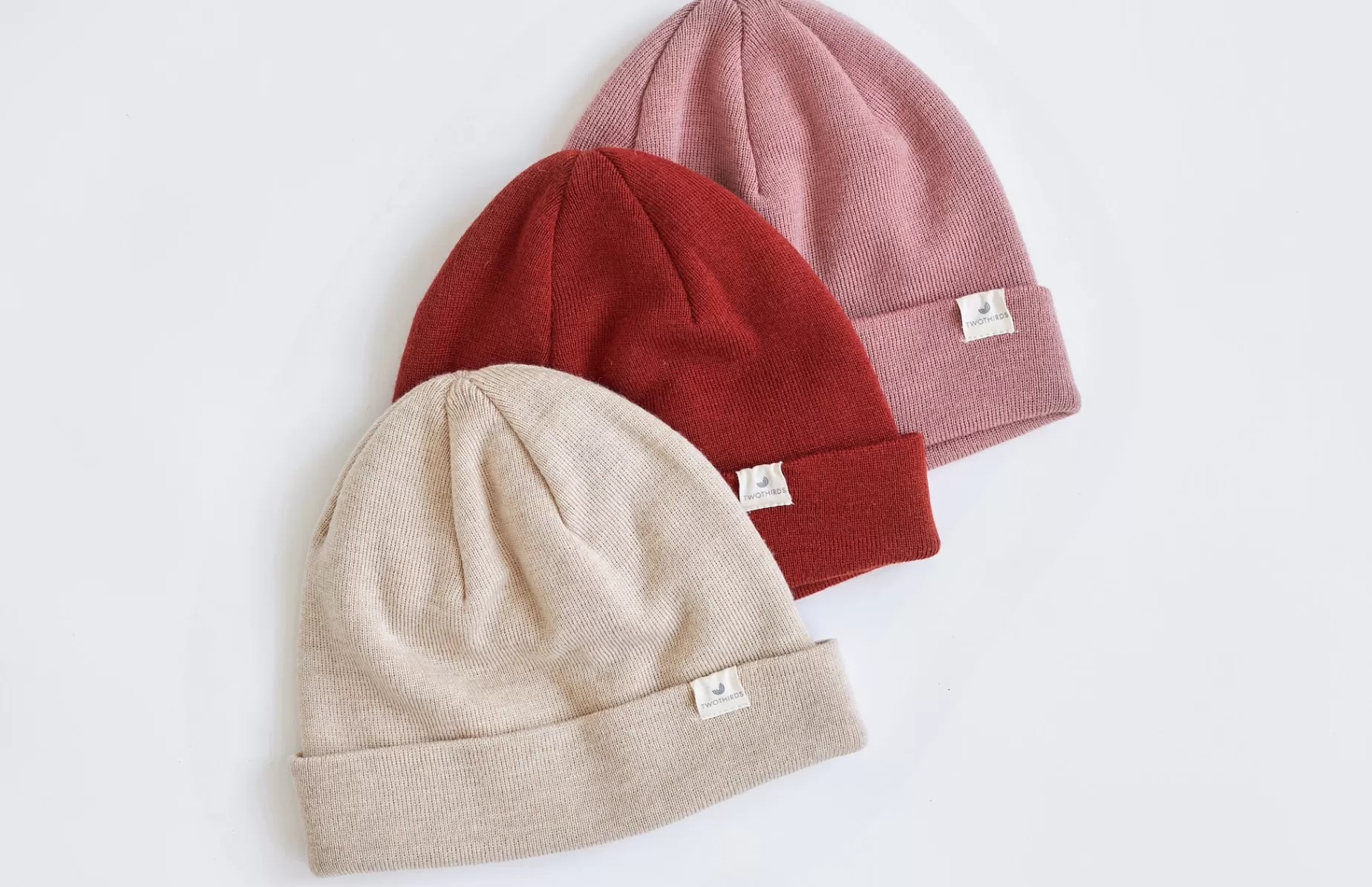Kopfbedeckung*TWOTHIRDS Merino-Mutze Beige