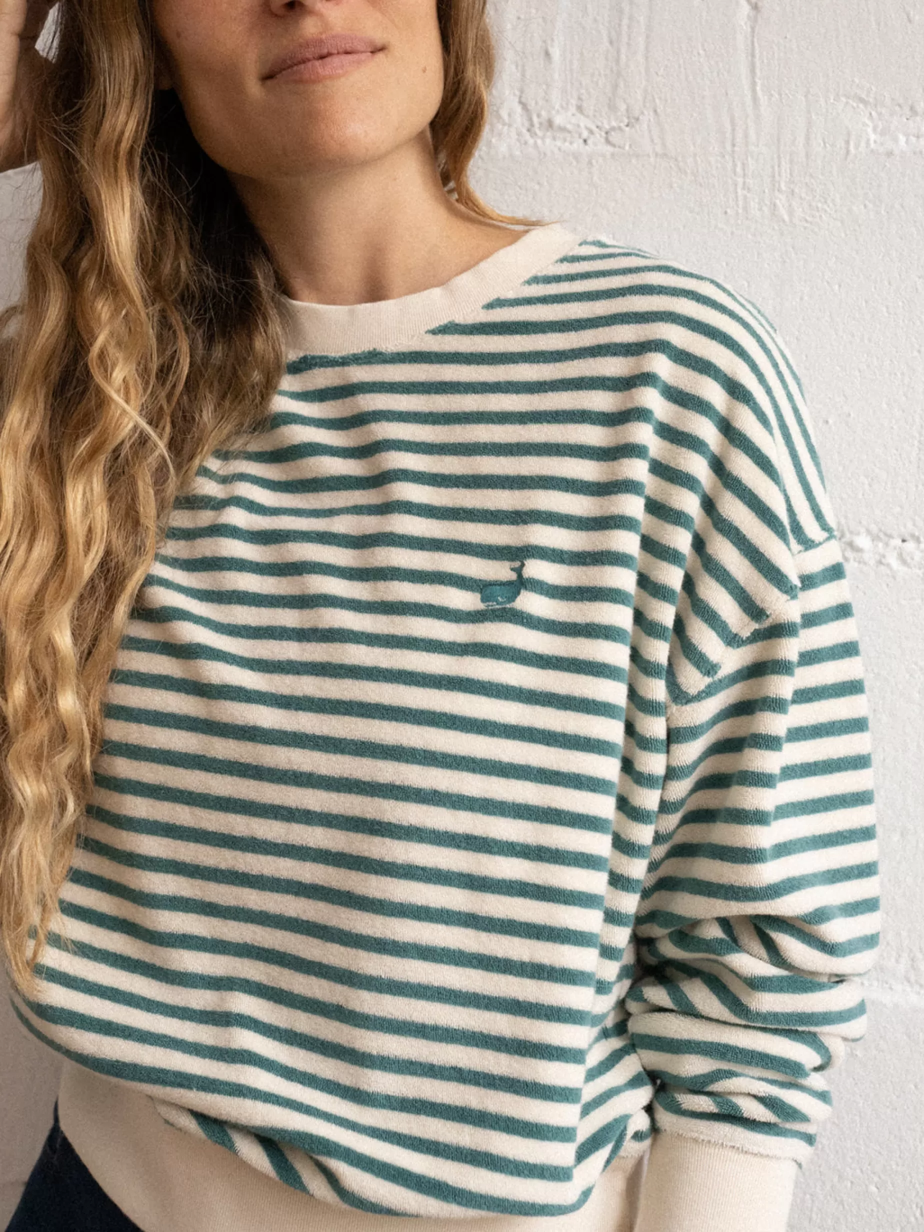 Sweatshirts*TWOTHIRDS Name Kaskadengrune Streifen