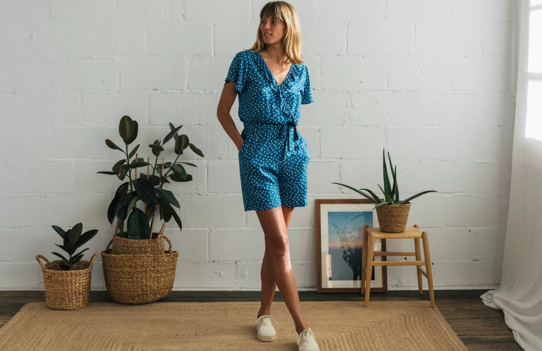 Overalls*TWOTHIRDS Neuwerk Blaue Ganseblumchen