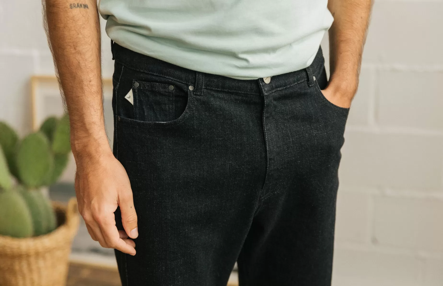 Hose*TWOTHIRDS Nikobaren Schwarzer Denim