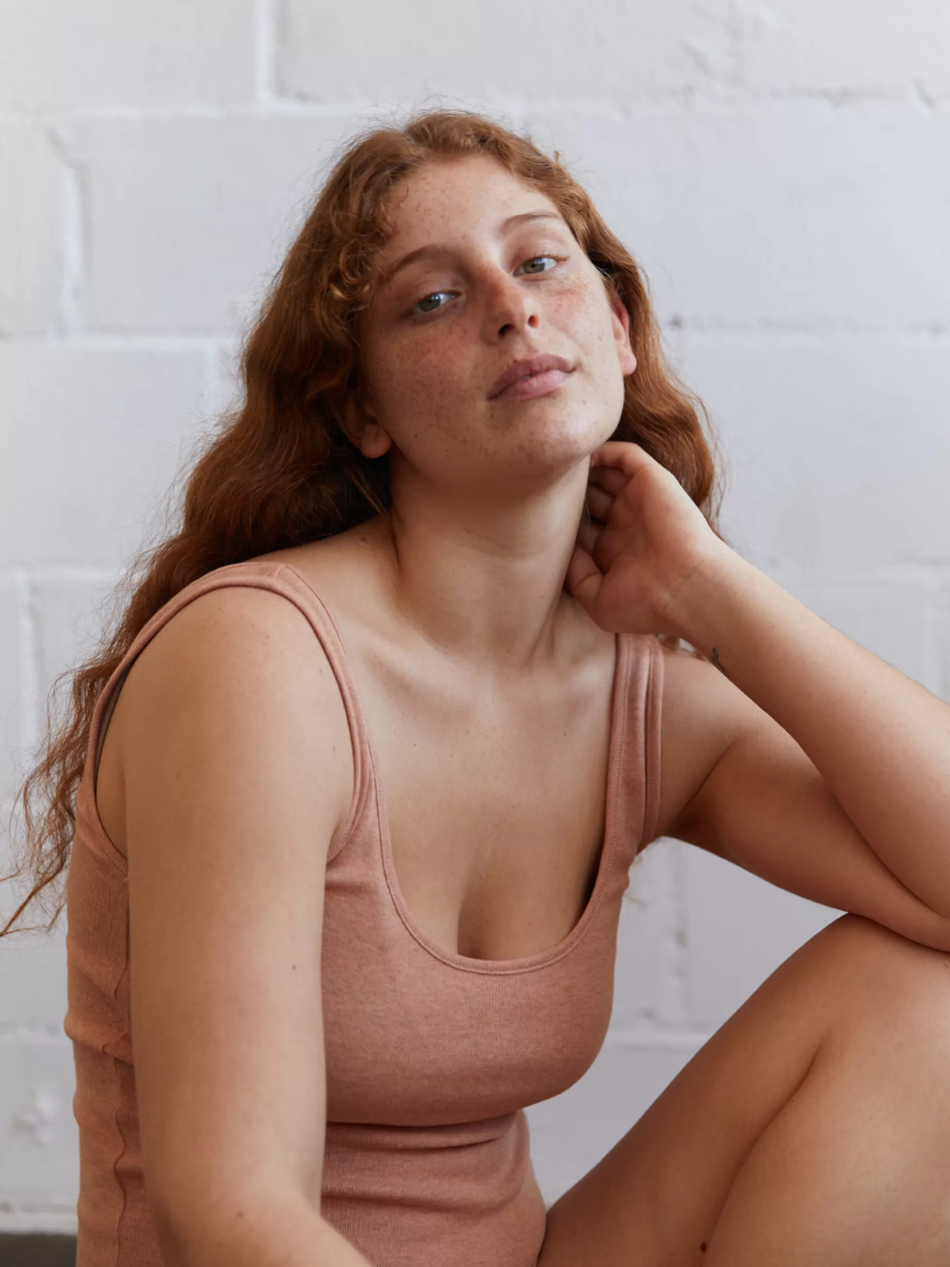 Oberteile*TWOTHIRDS Recyceltes Rib-Tanktop Pfirsich