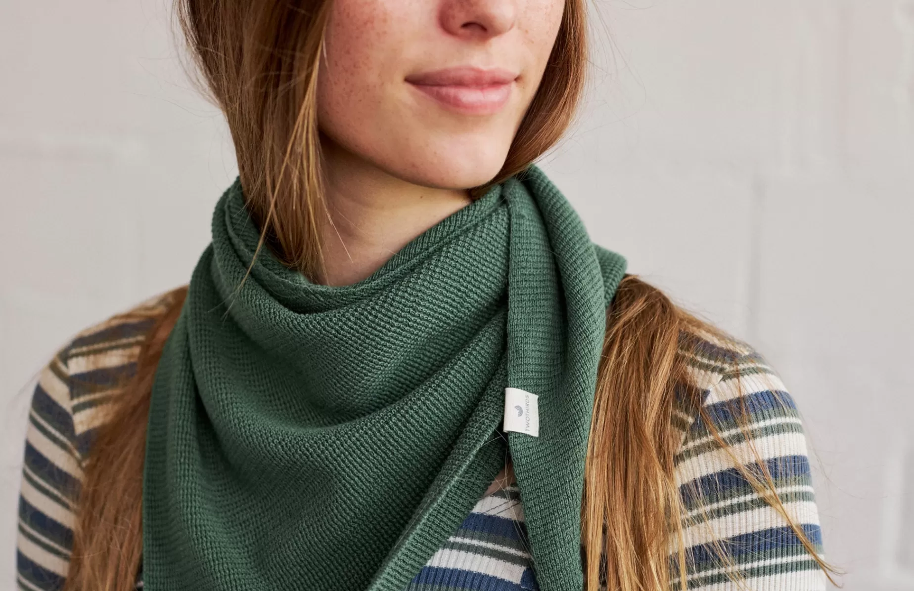 Krawatten*TWOTHIRDS Strickschal Grun