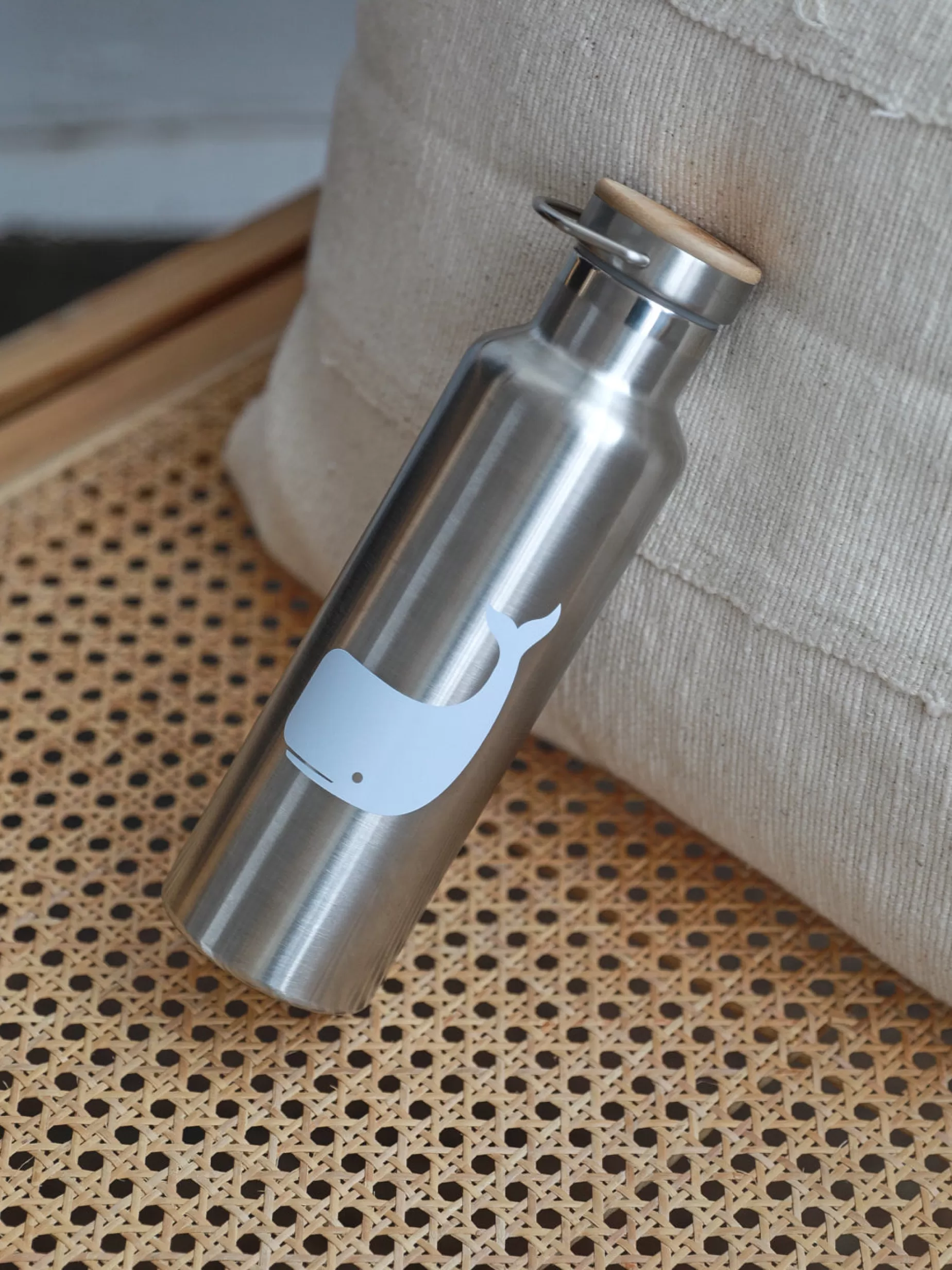 Flaschen*TWOTHIRDS Thermoflasche Kontrast Wal Stahl