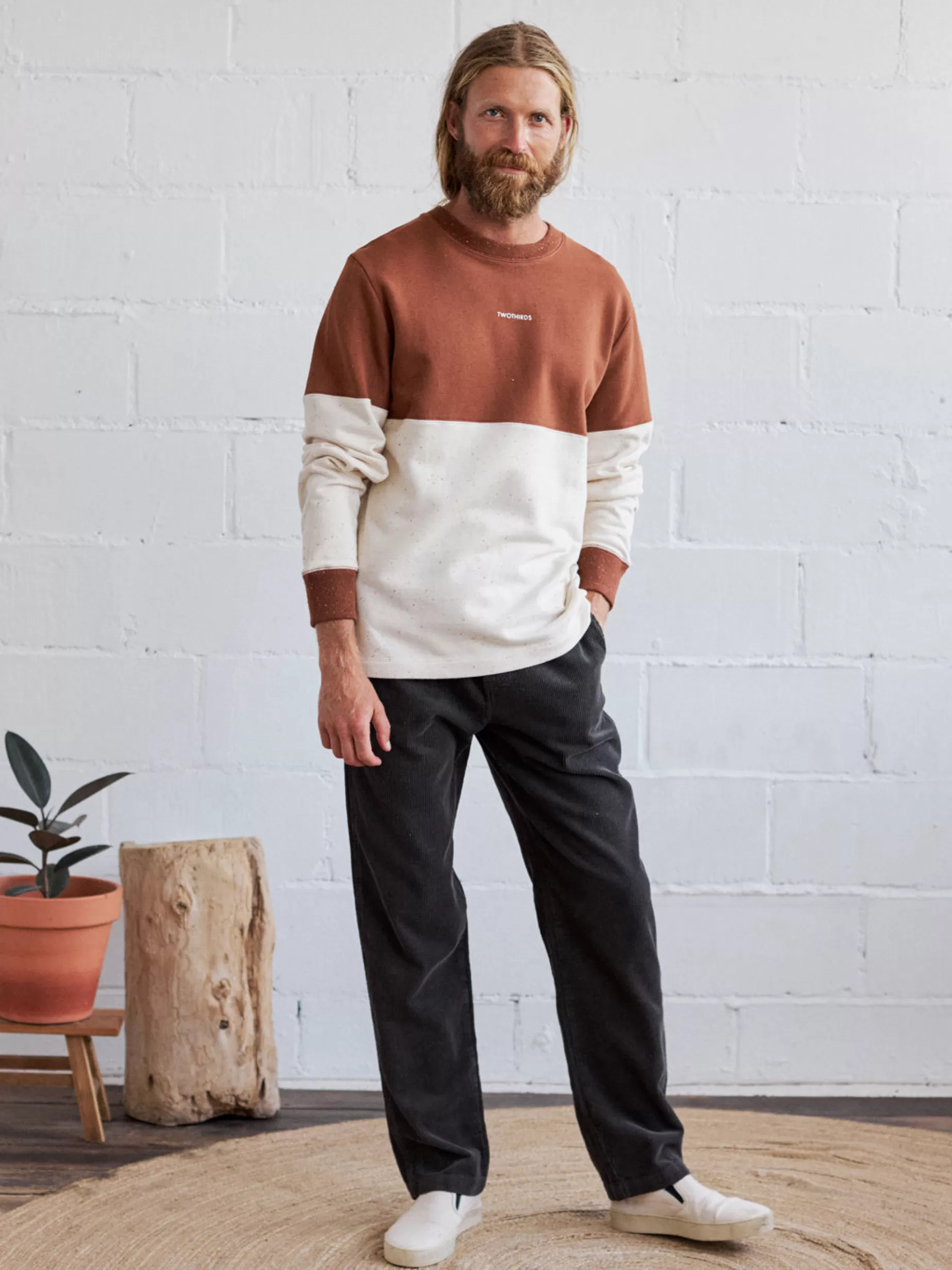 Sweatshirts*TWOTHIRDS Yakobi Toffee/Ecru